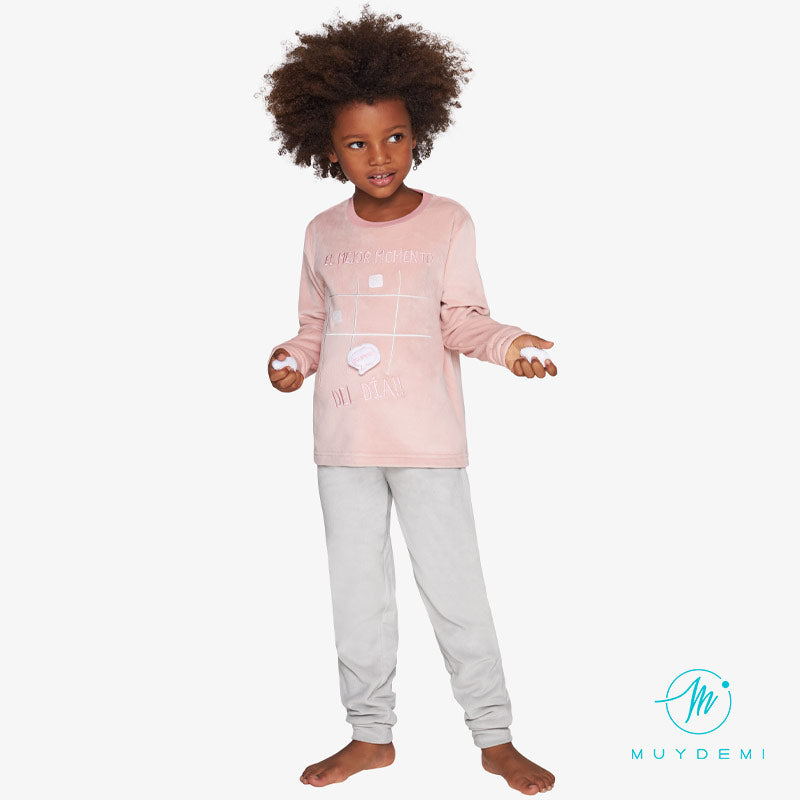 pijama niña terciopelo muydemi