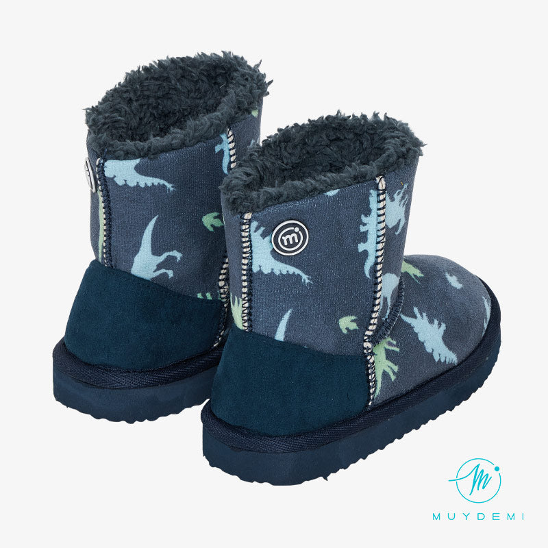 Zapatillas-Botas de casa invierno niño "Dinosaurios" Muydemi