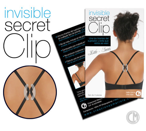 Pack de 3 Secret Clips transparentes MARIOLA
