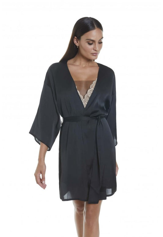 Bata tipo kimono combinada con encaje Selmark