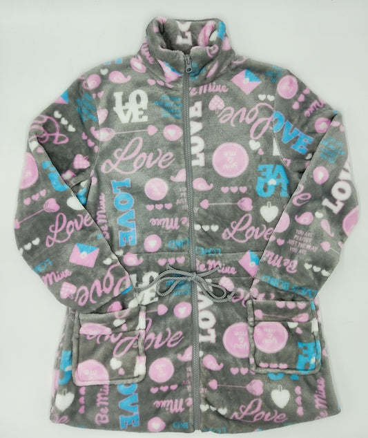 Bata de niña con cierre cremallera.