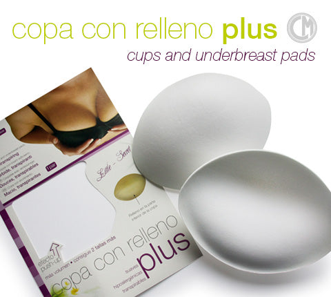 Copa con relleno plus, efecto push-up 2 tallas más