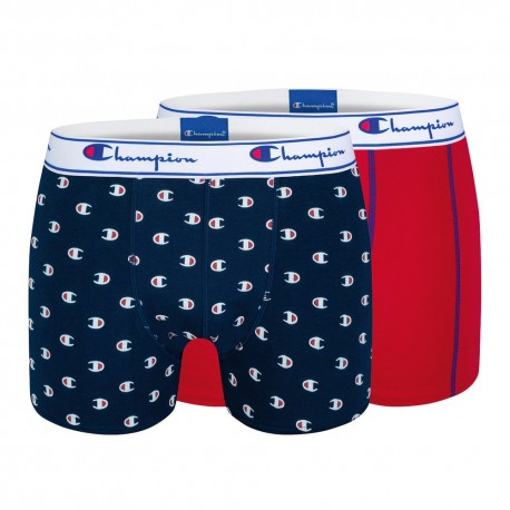 Pack 2 Boxers goma vista con logo Champion