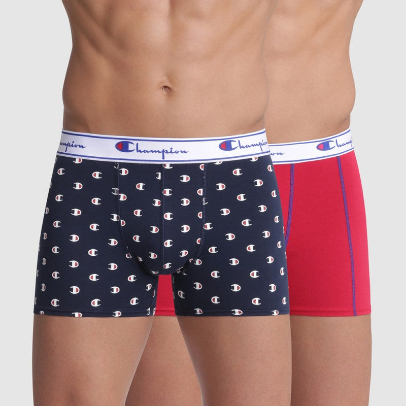 Pack 2 Boxers goma vista con logo Champion