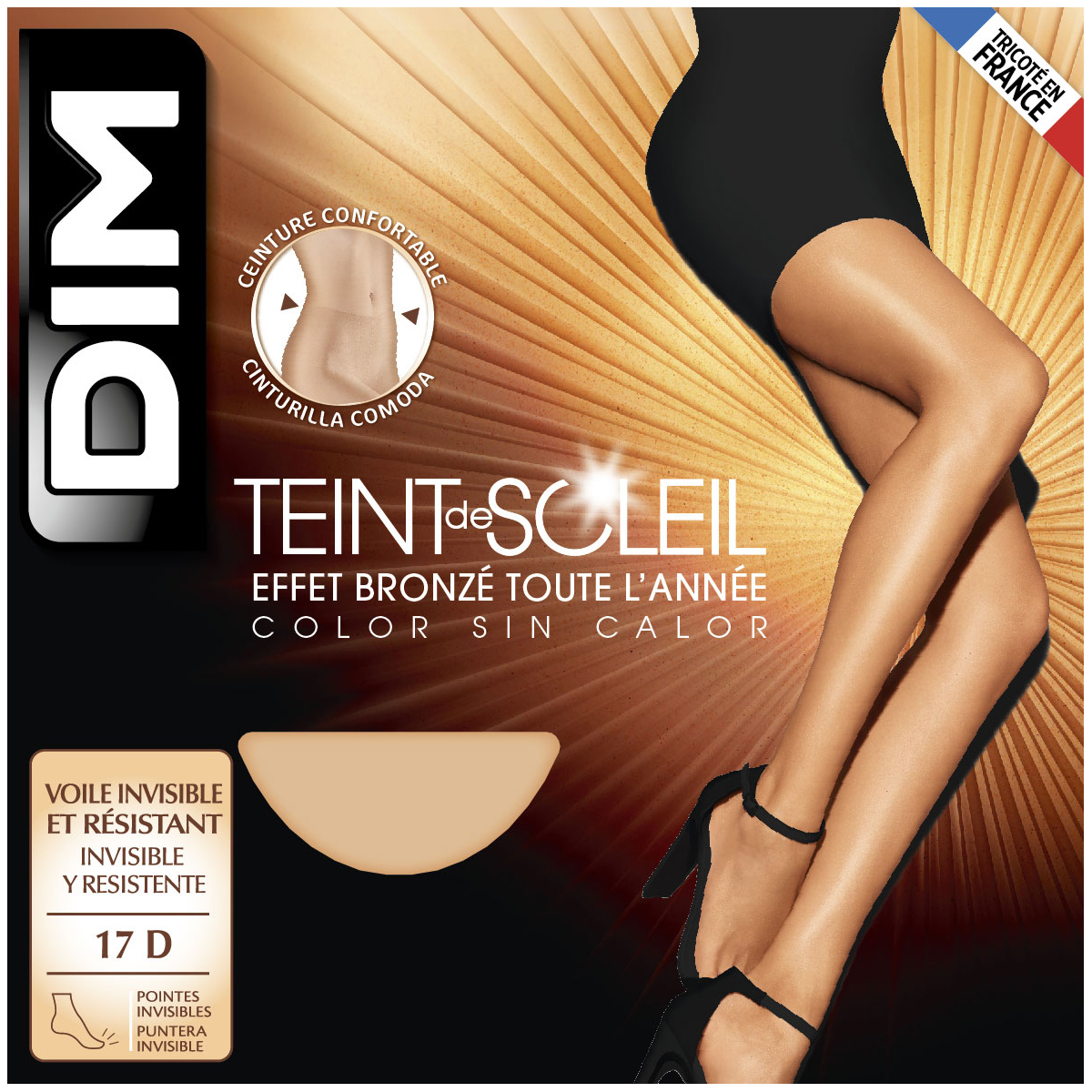 Panty de verano DIM sin costuras EFECTO BRONCEADO Teint de Soleil