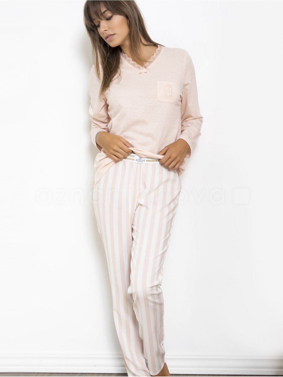 Pijama mujer Admas Classic Stripes talla XL