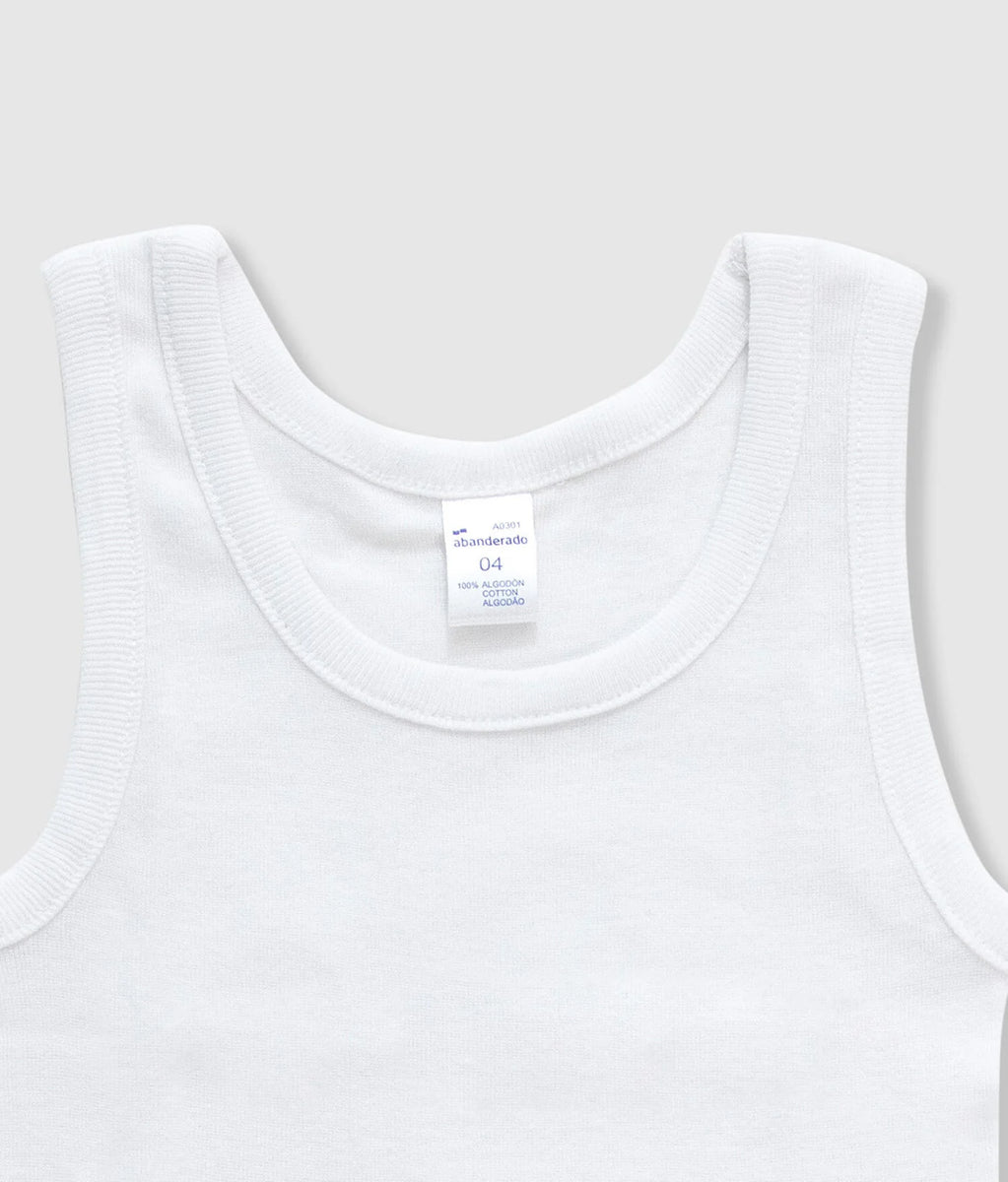 Camiseta interior de tirantes niño algodón 100%