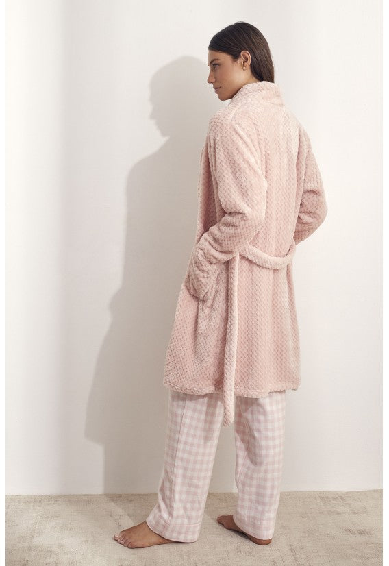 Bata de mujer coralina labrada SELMARK