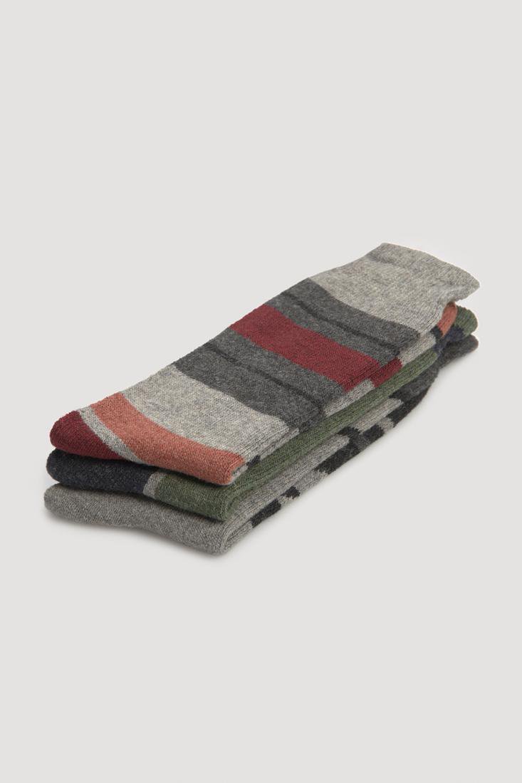 Calcetín hombre invierno ANGORA estampada con puño confort YSABEL MORA
