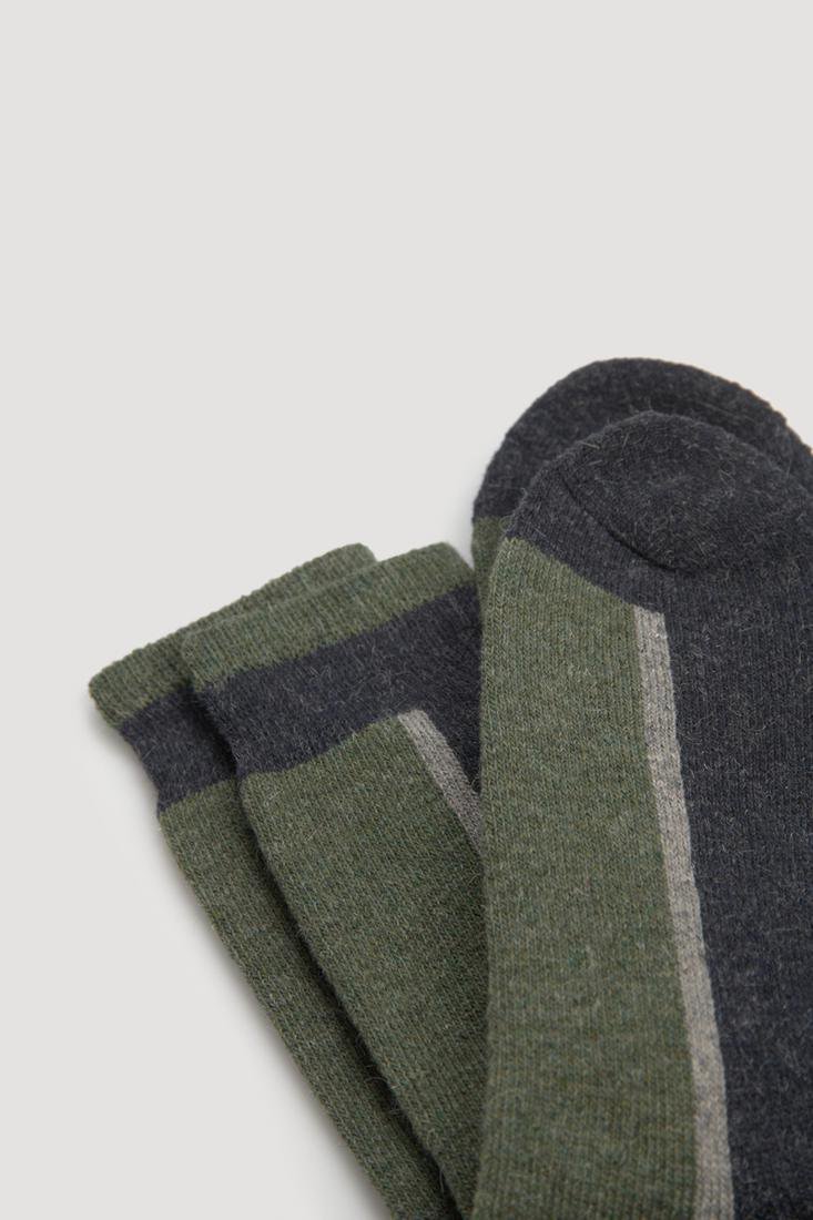 Calcetín hombre invierno ANGORA estampada con puño confort YSABEL MORA