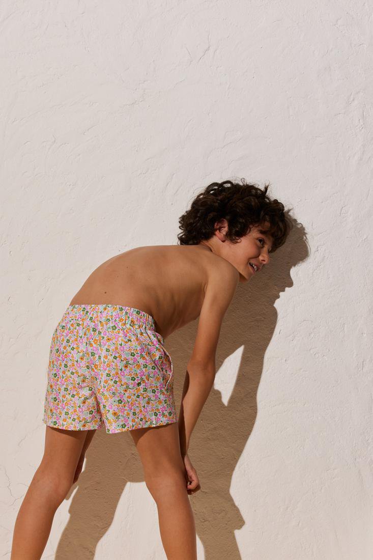 Bañador infantil niño SECADO RÁPIDO estampado flores YSABEL MORA