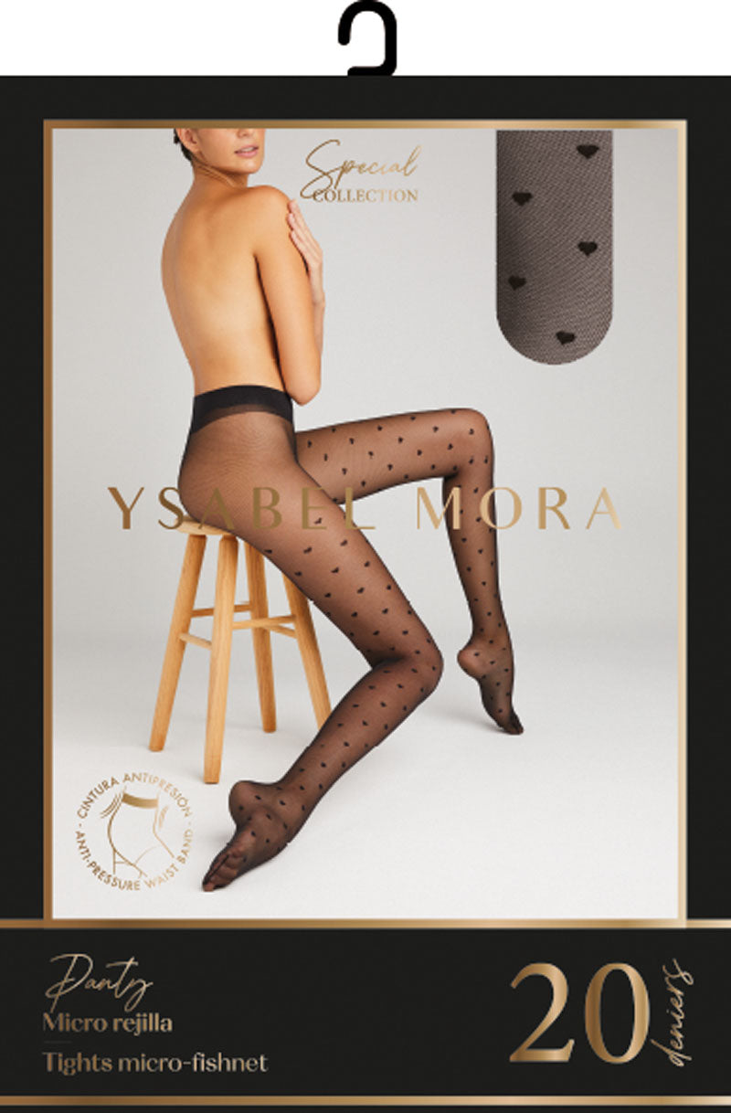 Panty mujer 20den "Corazones" YSABEL MORA