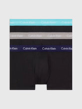 Cargar imagen en el visor de la galería, Pack 3 Boxer Cotton Stretch negros-elástico color CALVIN KLEIN