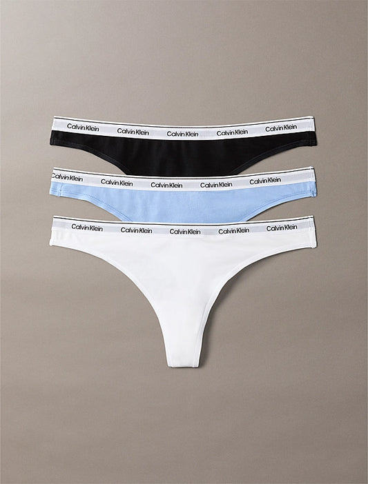 Pack 3 tangas de algodón con logo colección Icon Logo CALVIN KLEIN