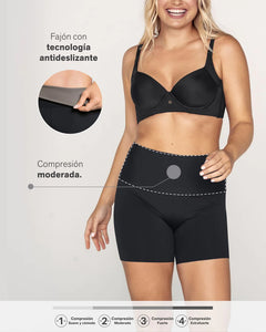 Short de control moderado aspecto invisible con fajín antideslizante Leonisa