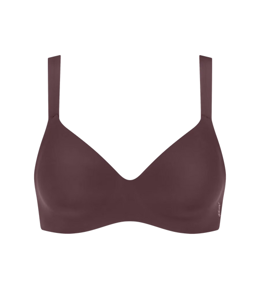 Sujetador color merlot sin aros ni costuras ZERO Feel 2.0 THE UP TShirt Bra SLOGGI