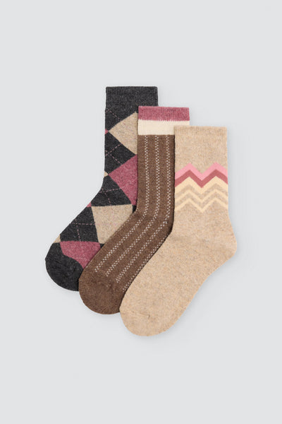 Pack 3 calcetines mujer de lana YSABEL MORA