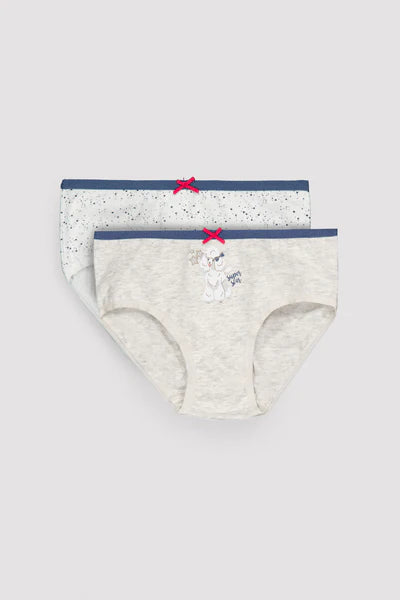 Pack de 2 bragas infantiles estampadas caniche YSABEL MORA