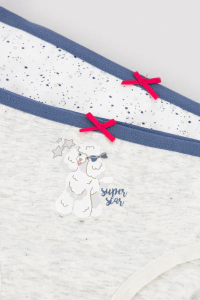 Pack de 2 bragas infantiles estampadas caniche YSABEL MORA