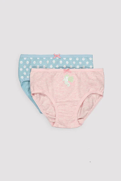 Pack de 2 bragas infantiles estampadas sirena YSABEL MORA