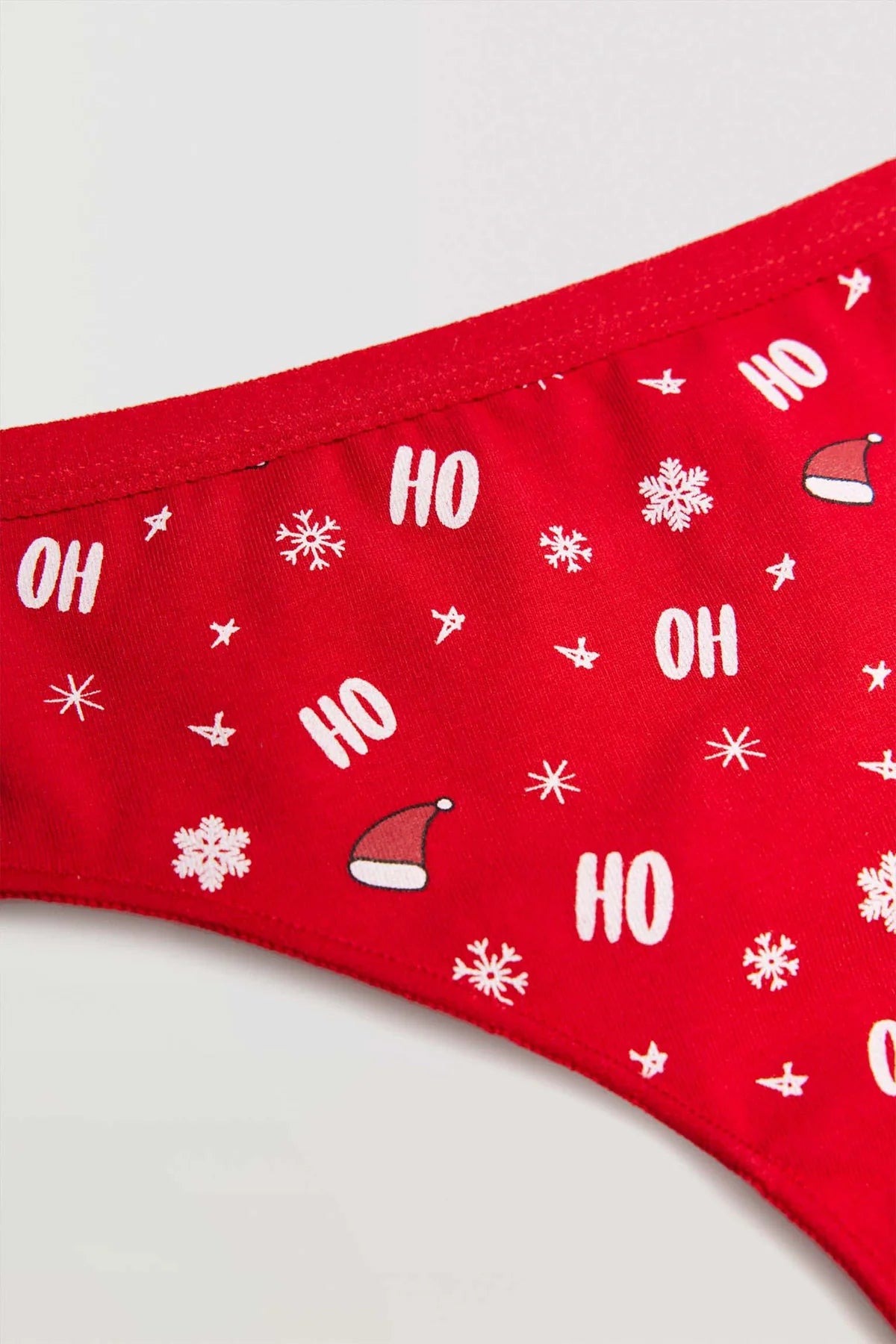 Tanga Rojo ALGODÓN estampado colección Navidad YSABEL MORA
