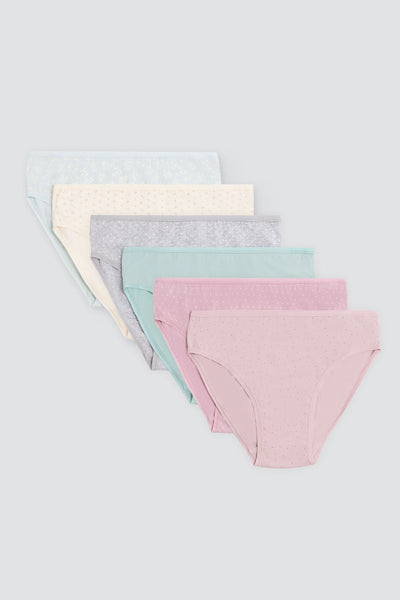 PACK 2 bragas talle medio algodón estampado YSABEL MORA