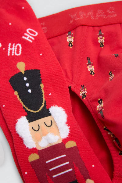 Pack Slip y Calcetín estampado Navidad YSABEL MORA