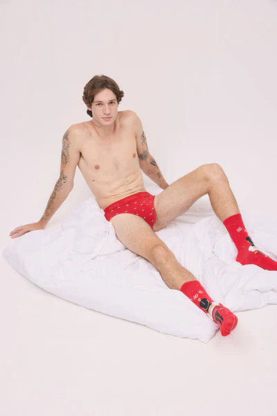 Pack Slip y Calcetín estampado Navidad YSABEL MORA