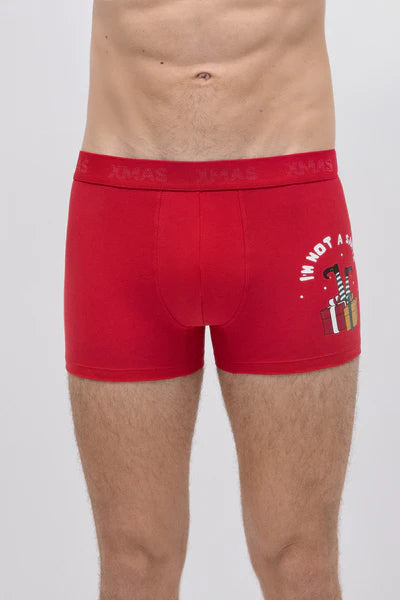 Pack Bóxer y Calcetín hombre estampado I´m not a Santa YSABEL MORA