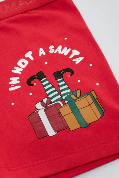 Pack Bóxer y Calcetín hombre estampado I´m not a Santa YSABEL MORA