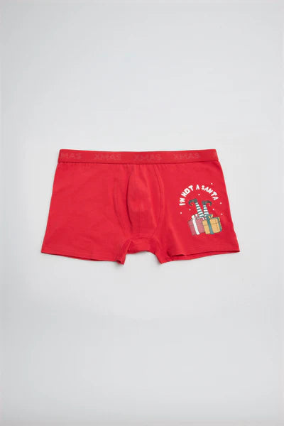Pack Bóxer y Calcetín hombre estampado I´m not a Santa YSABEL MORA