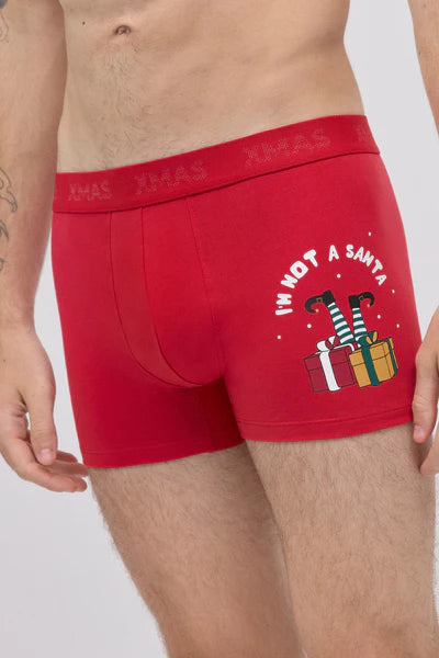 Pack Bóxer y Calcetín hombre estampado I´m not a Santa YSABEL MORA