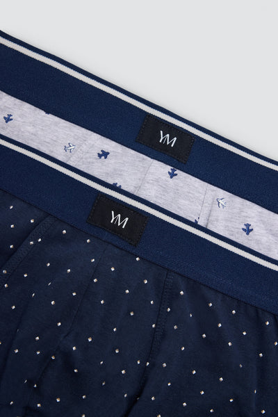 Pack 2 BOXER básicos algodón estampado YSABEL MORA