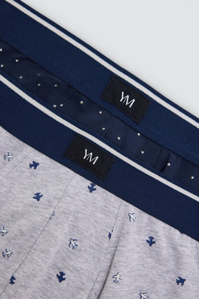 Pack 2 BOXER básicos algodón estampado YSABEL MORA