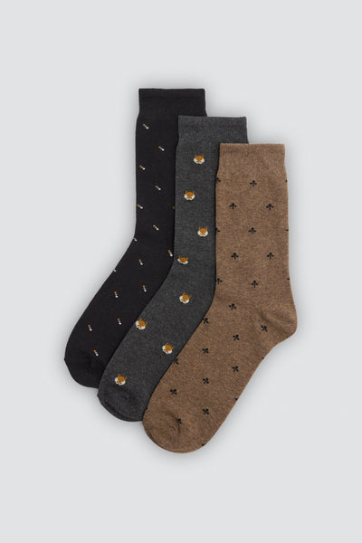 Calcetín hombre algodón estampado puño confort YSABEL MORA