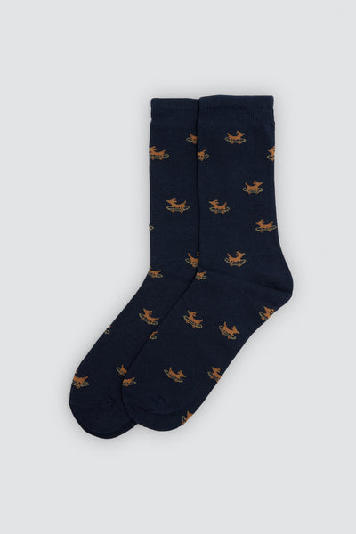 Calcetín hombre algodón estampado puño confort YSABEL MORA