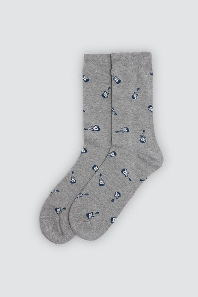 Calcetín hombre algodón estampado puño confort YSABEL MORA