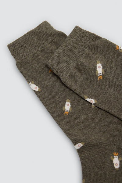 Calcetín hombre algodón estampado puño confort YSABEL MORA