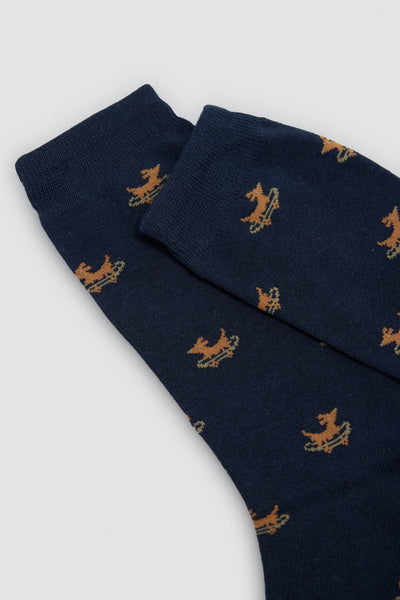Calcetín hombre algodón estampado puño confort YSABEL MORA