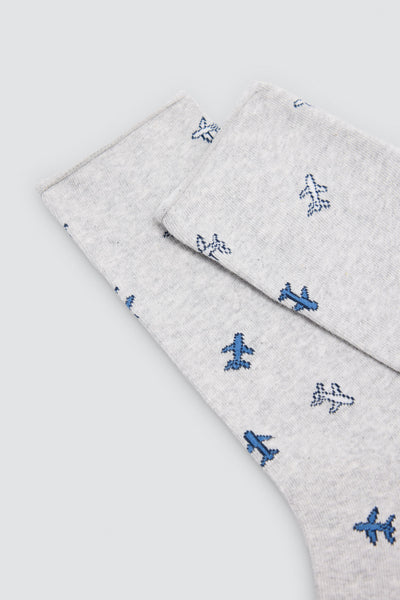 Pack 3 Calcetines hombre algodón estampado SIN PUÑO YSABEL MORA