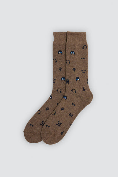 Calcetín hombre TÉRMICO estampado YSABEL MORA