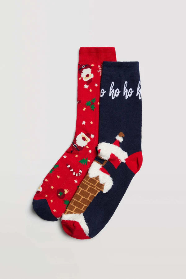 Pack 2 calcetines Caballero Navidad YSABEL MORA