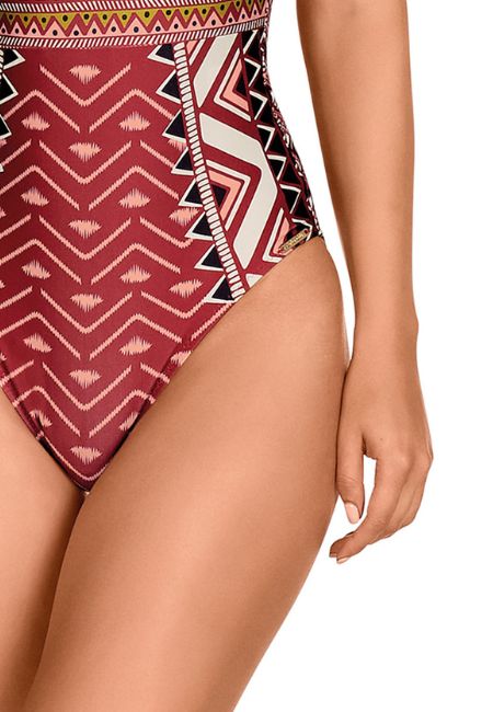 Bañador REDUCTOR sin aros estampado étnico Dolores Cortés
