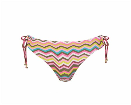 Bikini con aro y relleno PUSH UP y braga atada estampado geométrico Dolores Cortés