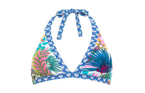 Bikini sin aros estampados azules Dolores Cortés