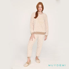 Cargar imagen en el visor de la galería, Pijama invierno mujer SHERPA &quot;Choose Happy&quot; MUYDEMI