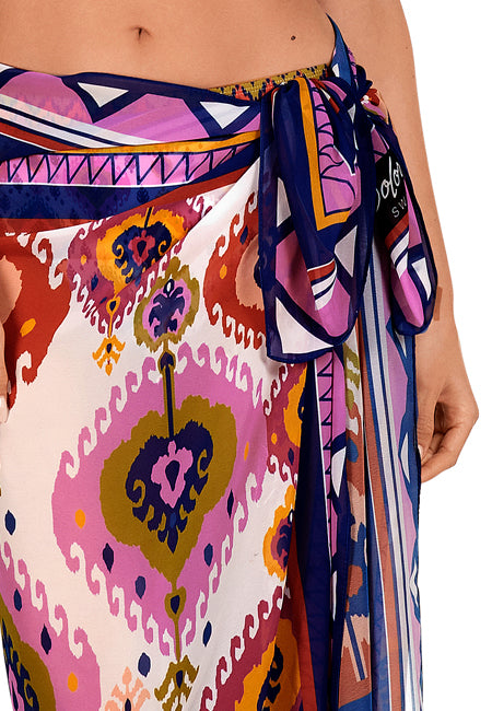 Pareo estampado en tejido semitransparente Dolores Cortés