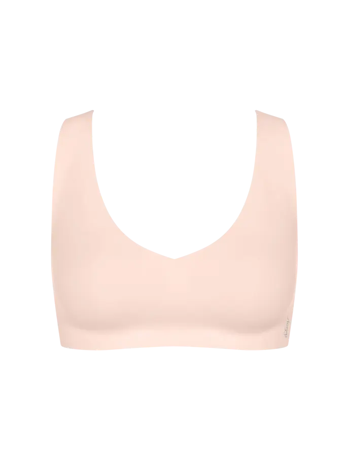 Bralette sin aros ni costuras ZERO Feel 2.0 rosa suave SLOGGI