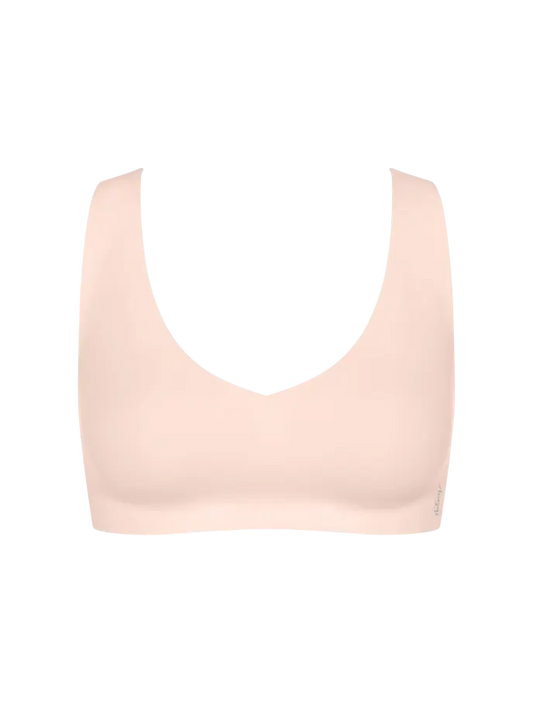 Bralette sin aros ni costuras ZERO Feel 2.0 rosa suave SLOGGI