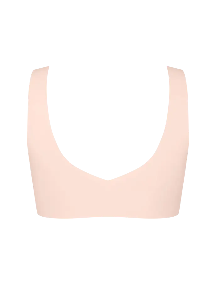 Bralette sin aros ni costuras ZERO Feel 2.0 rosa suave SLOGGI
